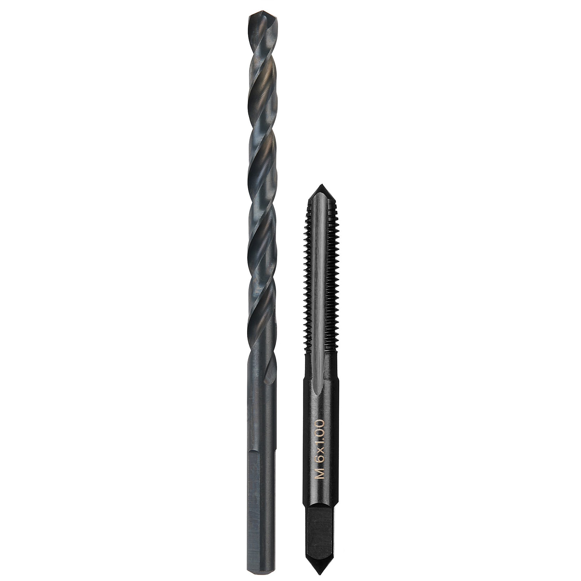 Milwaukee M6-1.00 mm Straight Flute Plug Tap & #9 Drill Bit, Model# 49-57-5536